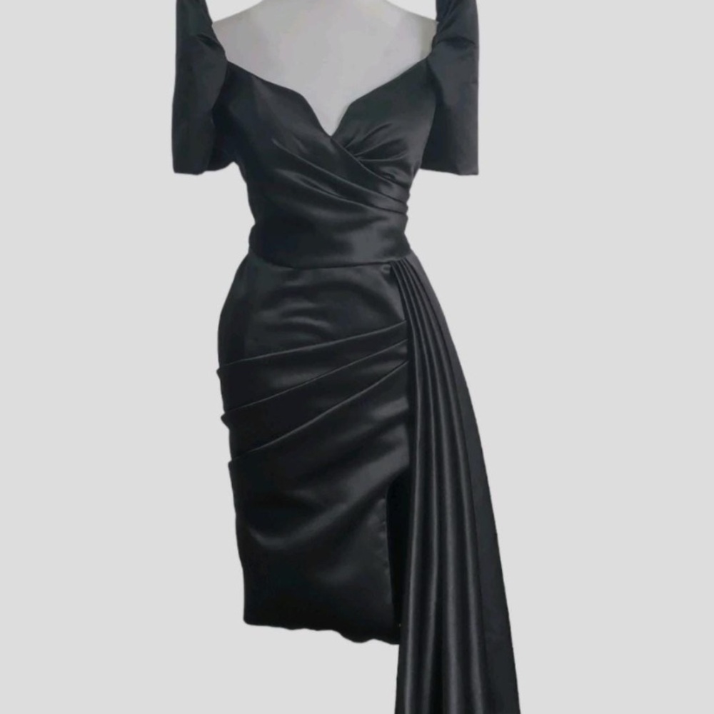 Modern filipiniana Elegant Black Dress